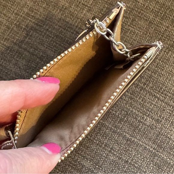 Coach Beige Signature Card Holder - Picture 5 of 5